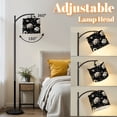 thumbnail image 3 of Arc Floor Lamp with Adjustable Lampshade White Roses Butterflies Dark Botanical Floral Standing Lamp 3 Color Temperatures Dimmable Tall Pole Lamp with Foot Switch for Bedroom Reading Room, 3 of 8