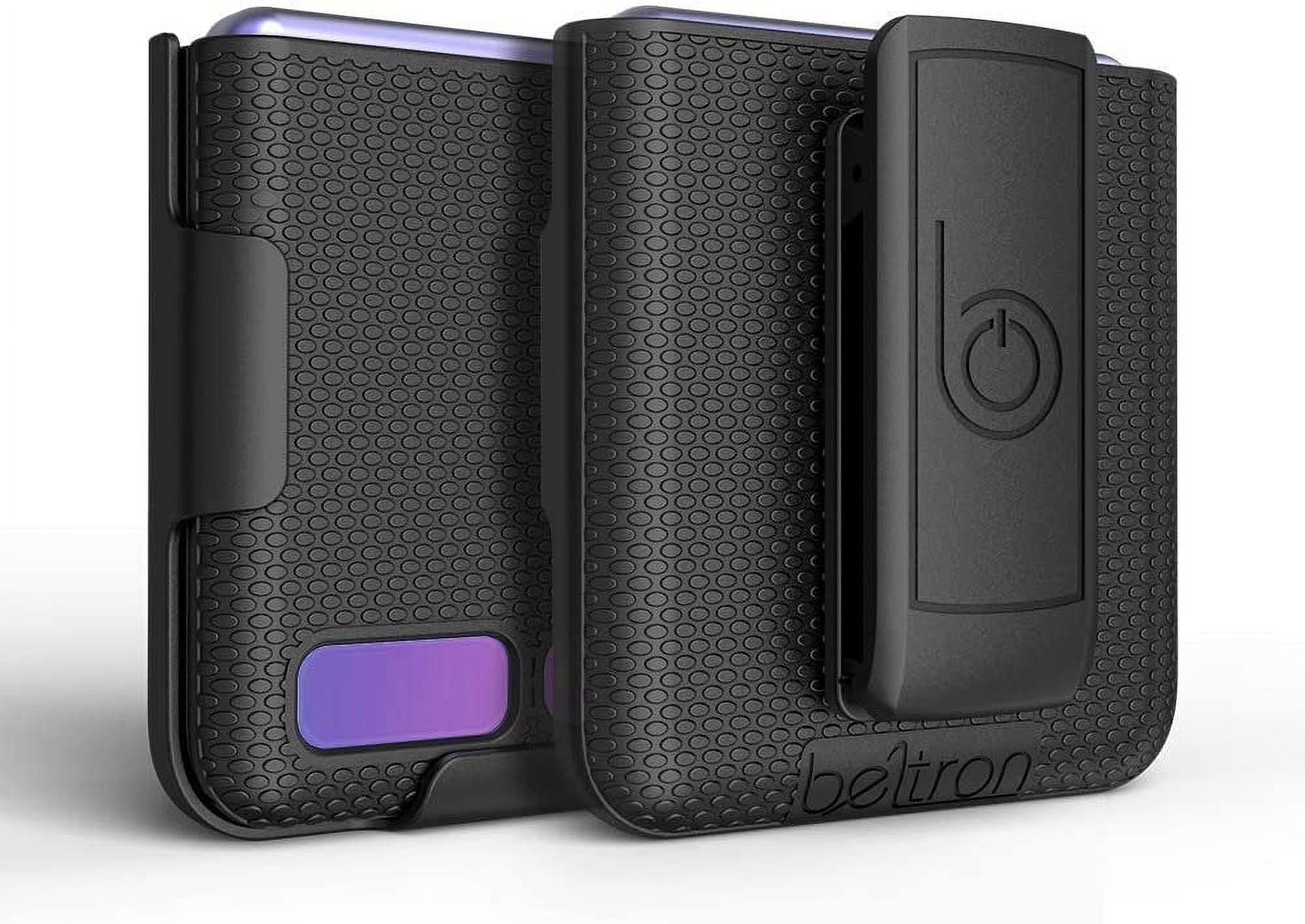 Galaxy Z Flip Case with Clip, BELTRON Snap-On Protective Cover with Rotating Belt Holster Combo and Built in Kickstand for Samsung Galaxy Z Flip Phone SM-F700