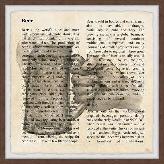 Marmont Hill Beer Toast by Eyre Tarney Framed Wall Art