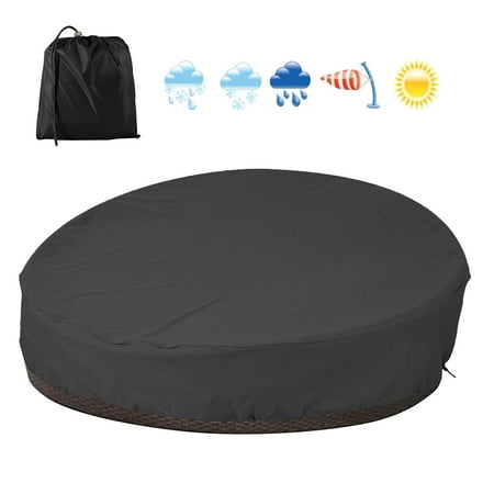 Willstar Outdoor Daybed Cover Round, Round Outdoor Daybed Cover