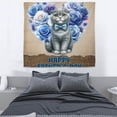 thumbnail image 3 of Scottish Fold Proud Dad Happy Father's Day Tapestry Cat Lover Kitten Owner Gifts Wall Hanging Backdrop Home Decor - 02008, 3 of 5