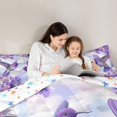 thumbnail image 4 of jejeloiu Purple Hummingbird 7-Piece Twin Bedding Sets,Country Floral Flower Bedding Comforter Set,Ink Painting Aesthetic Sheet Sets For Girls,Ultra Soft Home Decor Reversible, 4 of 8