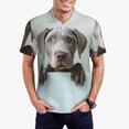 thumbnail image 1 of Balery Adorable Puppy Portrait Camisa Polo de Hombre con Estampado, de Manga Corta y Tejido Medio, Camisa Tipo Golf Polo-Large, 1 of 6