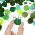 thumbnail image 3 of Uxcell Paquete de 100 Pompones para Manualidades, 1" (25mm) Poliéster Serie Verde Pompones Suaves y Esponjosos, 3 of 7