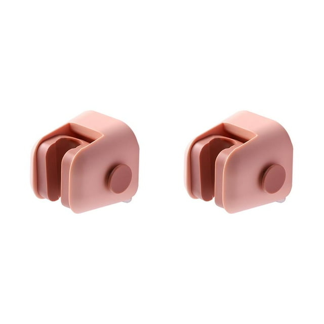 kurtrusly Support Réglable en Plastique Mural pour Salle de Bain Support Auto-Adhésif Rose 2Ensemble