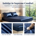 thumbnail image 3 of WVG Satin Full Size Sheet Set, Soft Bed Sheets Hair Friendly with Cooling Fitted Sheet and Pillowcases 16 Inch Deep Pocket for Bedroom, Dormitory and Hotel, 3 of 10