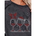 thumbnail image 3 of DYMADE Women Plus Size Christmas Printing Long Sleeve Elegant Loose Sweatshirt Round Neck T-shirt, 3 of 4