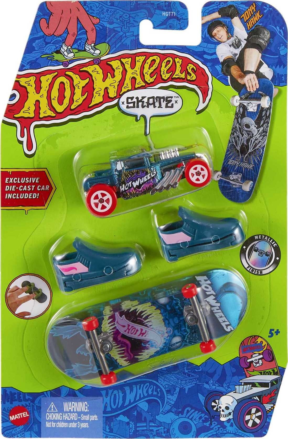 Hot Wheels Skate Collector Set, 1 Fingerboard, Pair of Skate Shoes ...
