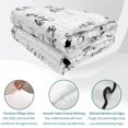 thumbnail image 4 of Full Quilt Set 78''x90'', Black Horse Lightweight Summer Bedspread Coverlet Set with 2 Pillow Shams, Watercolor Vintage Animals Breathable All Season Quilt Bedding for Bedroom/Guest Room, 4 of 9