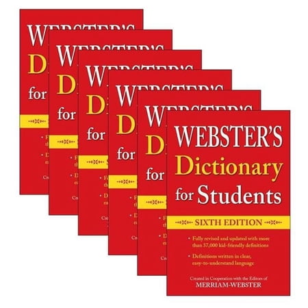 Federal Street Press Websters Dictionary for Students for Grade 3-6, Multi Color - 6 Each