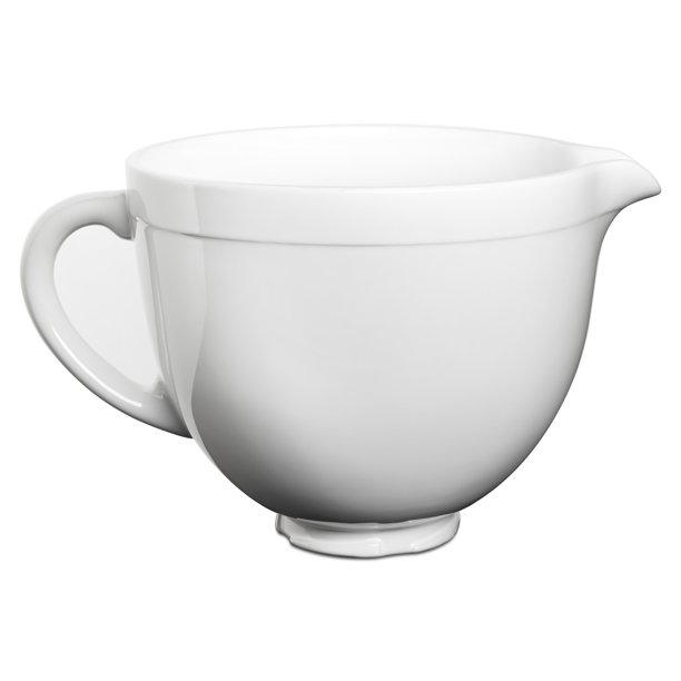 KitchenAid 5 Quart Ceramic Bowl, White