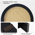 thumbnail image 3 of Room Dividers and Folding Privacy Screens, 5.6 Ft Double Hinged Rattan Partition Freestanding Wall Room Divider for Home - 6 Panels (Black), 3 of 18