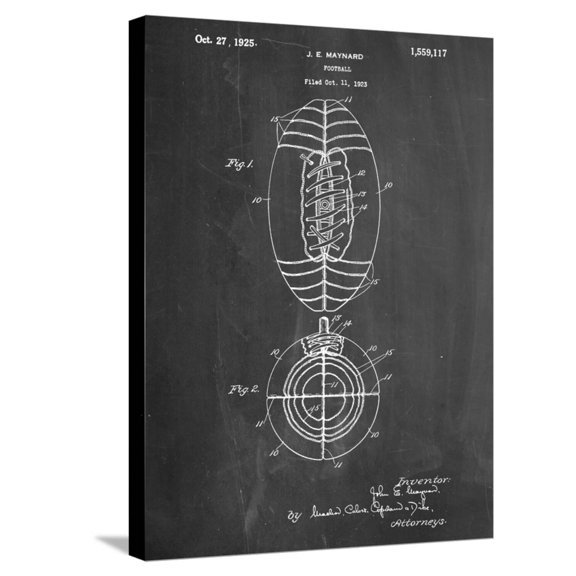 Art.com Football Patent 1923 Stretched Canvas Print Wall Art, 18" x 24"