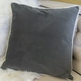 thumbnail image 2 of Let It Snow Embroidered Cotton Throw Pillow – 20x20" Gray Winter Accent Cushion with Insert, 2 of 5