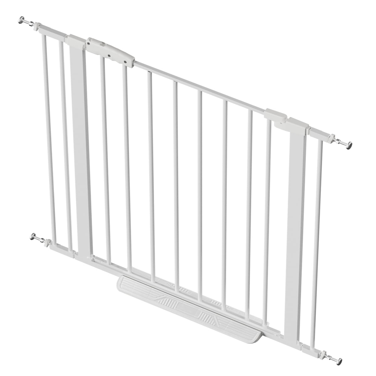 30" Tall Auto-Close Pet Gate for Stairs, 29"-40.5" Wide Adjustable Safety Gate, Pressure Mounted Easy Walk Through Dog Gate for Doorways, White