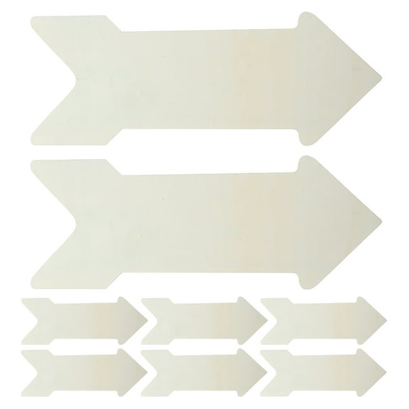 Niceauty Natural Wood Arrow Plaques Beige Versatile Usage for Home Crafting 8Pcs
