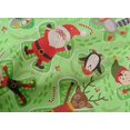 thumbnail image 4 of oneOone Cotton Poplin Lime Green Fabric Cartoon Animal|Candy Stick & Santa Christmas Quilting Supplies Print Sewing Fabric By The Yard 56 Inch Wide, 4 of 4