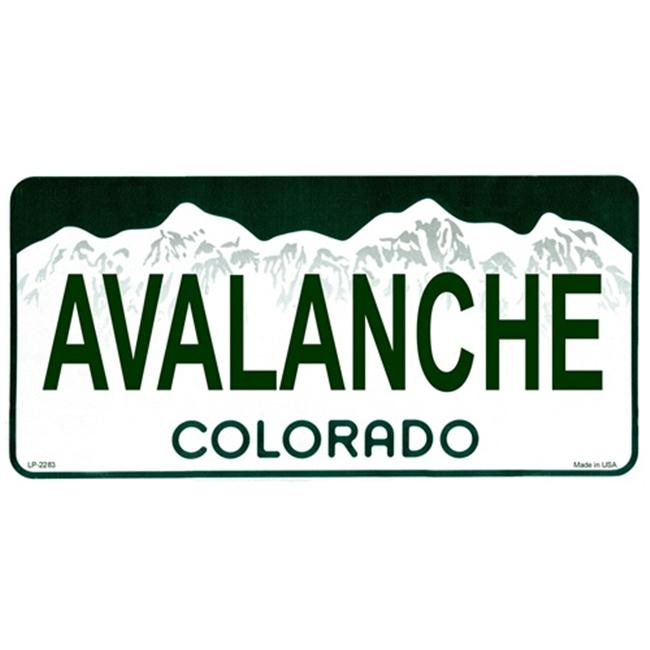 Colorado State Background License Plates- Avalanche 6 x 12 standard