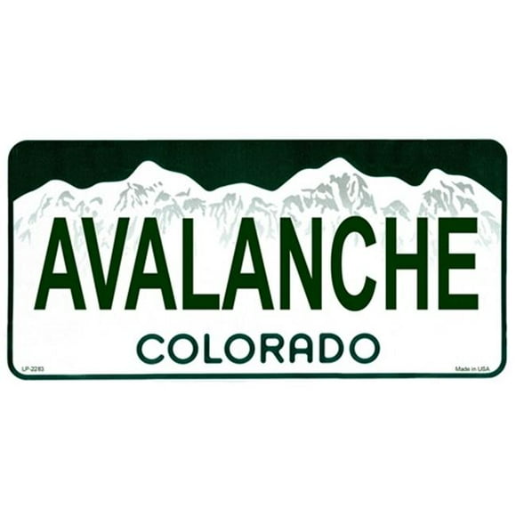 LP-2283 Colorado State Background License Plates- Avalanche