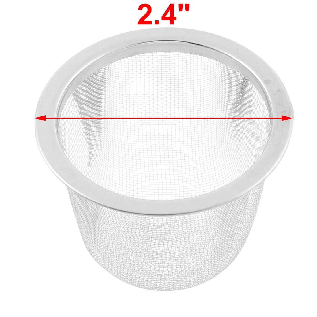 Household Stainless Steel Round Mesh Tea Infuser Strainer Basket 60mm
