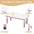 thumbnail image 5 of 2025 New Kids Table and 6 Chairs Set with Storage Box, Height Adjustable Toddler Table and Chair Set for Ages 2-10, Graffiti Desktop, Non-Slip Legs, Children Activity Table for Daycare Classroom Home, 5 of 7