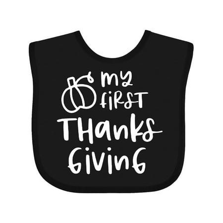 

Inktastic My 1st Thanksgiving Cute Pumpkin Gift Baby Boy or Baby Girl Bib