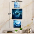 thumbnail image 3 of Designart "Swirling Blue Wave Spiral" Abstract Spirals Oversized Contemporary Clock - Set Of 3 - Multipanel Clock For Living Room Décor - Large Vertical Clock, 3 of 6