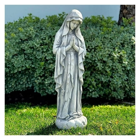 Virgin Mary Praying Blessed Mother Garden Statue 32" Religious Resin Statue Holy Queen of Heaven