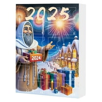 SLYNSHome Christmas Advent Calendar Cute Jesus Figures Christmas Countdown Calendars 24 Days of Xmas Surprises Gifts with Mini Jesus Figurines Collectible