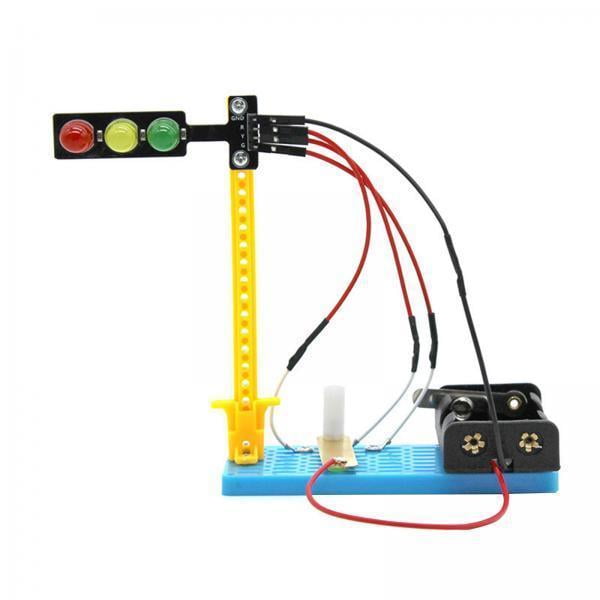 Siruishop 2xDIY Experiment Assembly Model Toys Traffic Light Handwork for Kids
