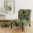 thumbnail image 2 of Designart "Radiant Tropical Mirage" Green Tropical Upholstered Accent Chair - Tropical Arm Chair For Living Room, 2 of 7