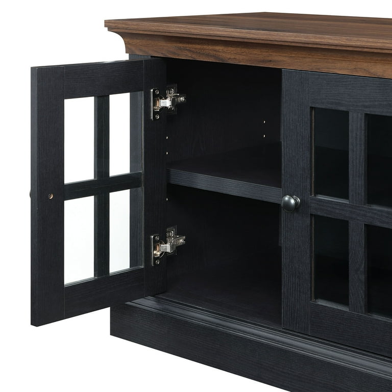 Better Homes & Gardens Canton 4- door TV Stand for TV's up to 70”, Black/Light Honey Finish - Walmart.com Better Homes & Gardens Canton 4- door TV Stand for TV's up to 70”, Black/Light Honey Finish - Walmart.com