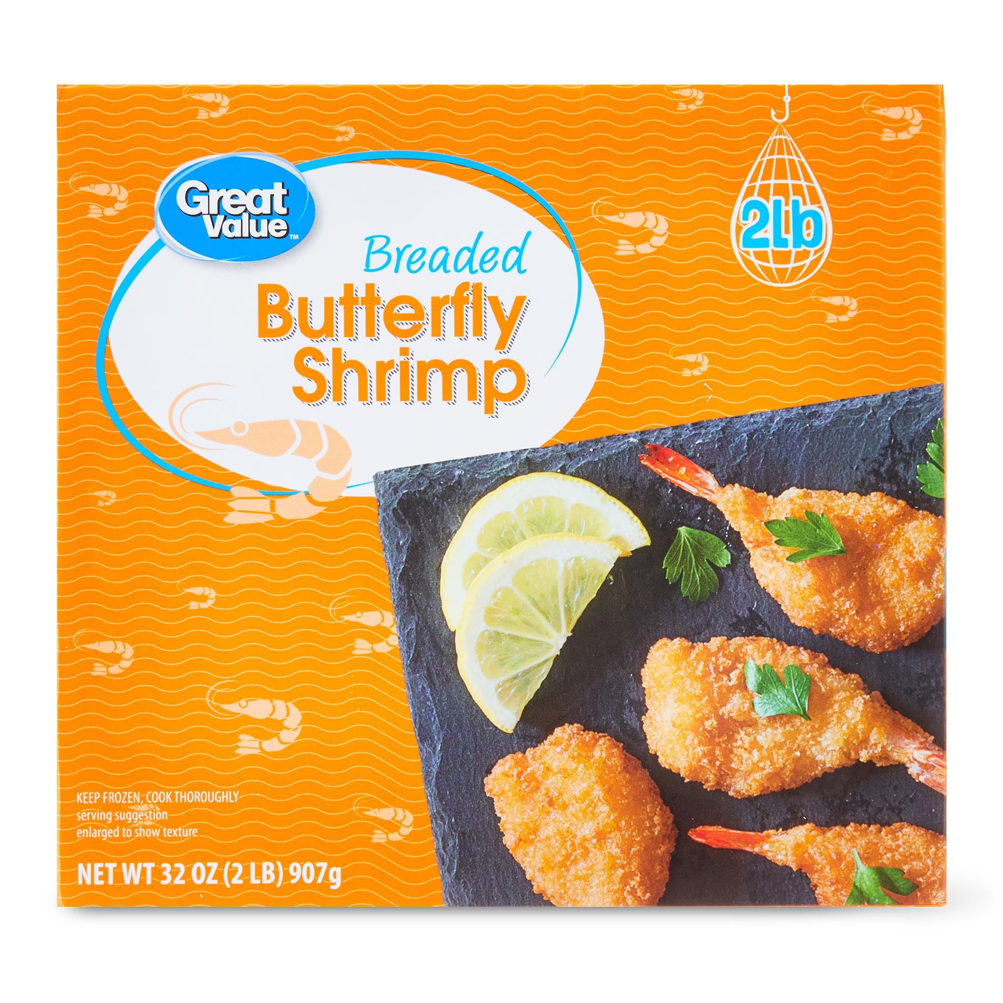 Great Value Breaded Butterfly Shrimp, 32 oz (Frozen)