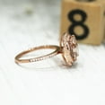 thumbnail image 4 of HeartsAndYou 4ct Cushion Cut Natural Morganite Moissanite Dual Halo Ring 14k SOLID Rose Gold, 4 of 9