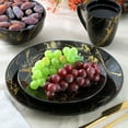 thumbnail image 6 of Elama Fine Marble 16 Piece Porcelain Dinnerware Set in Black with Gold Veins, 6 of 6
