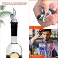 thumbnail image 2 of 48 Vertedores de de Licor de Acero Inoxidable, Boquilla de con Tapa AutomáTica para Alcohol para Aproximadamente 3/4 Pulgadas de Boca de Botella Plateada, 2 of 5