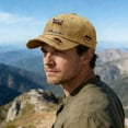 thumbnail image 2 of XIAOCHA Distressed Printed Dad Hat for Men Adjustable Hat Band Sports Party Baseball Cap for Daily Ball Cap,Beige, 2 of 5