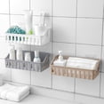 thumbnail image 3 of Estante De Almacenamiento Estante De Baño Sin Perforaciones Inodoro De Plástico Tocador De Baño Cesta De Almacenamiento Para Colgar En La Pared Estante Organizador De Cosméticos Speravity HA015367-00, 3 of 5