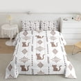 thumbnail image 2 of Feelyou Tribal Cat Kitten Twin Comforter Sets, Western Damask Flower Bedding Set, 2pcs, 2 of 8