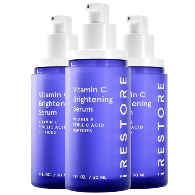 Sérum facial iRestore, iluminador con vitamina C, 15%, paquete de 3