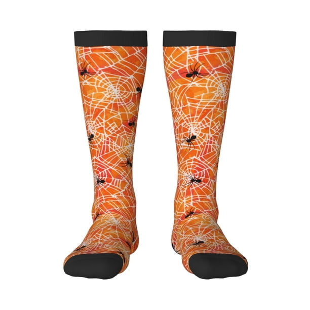 Fotbe Spider Calcetas Divertidas Estampadas para Hombre y Mujer, Calcetas de Algodón hasta la Rodilla para Caminar, Correr, Enfermería y Embarazo
