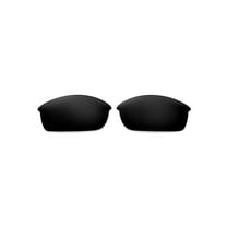 Walleva Black Polarized Replacement Lenses for Oakley Flak Jacket Sunglasses