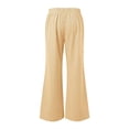 thumbnail image 5 of Delayuji Striped Linen Pants for Women Wide Leg Pant Elastic Waist Lightweight Casual Pants Trousers Streestwear, 5 of 5