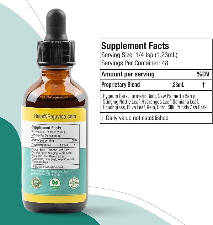 Rejuvica Health Prostavec - Prostate Support Supplement for Men 2 fl oz - Contains Saw Palmetto