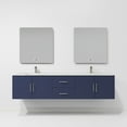 thumbnail image 5 of Geneva 80 in. W Navy Blue Vanity, Carrara Marble Top, Faucet Set, and 30 in. LED Mirrors, 5 of 11