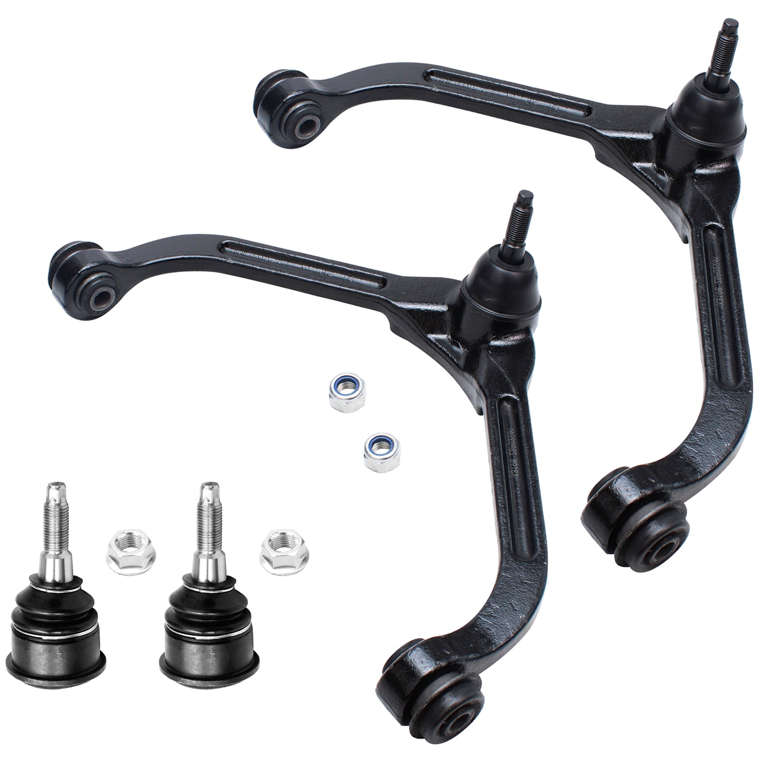 Detroit Axle - Front End 12pc Suspension Kit for Jeep Liberty 2002 2003 2004, Upper 2 Control Arms w/Ball Joints Inner & Outer 4 Tie Rods 2 Boots 2 Sway Bars Replacement 2.4L & 3.7L