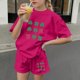 thumbnail image 5 of Vestido de Manga Corta para Niños Día de San Patricio Impreso Cuello Redondo de Dos Piezas con Pantalones Cortos, Cómoda Mezcla de Poliéster Spandex, 5 of 6