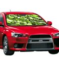 thumbnail image 2 of XMXY Car Sun Shade Windshield, Abstract Retro Green Automotive Front Window Sun Visor for Cars SUV Trucks, Medium Size, 2 of 8