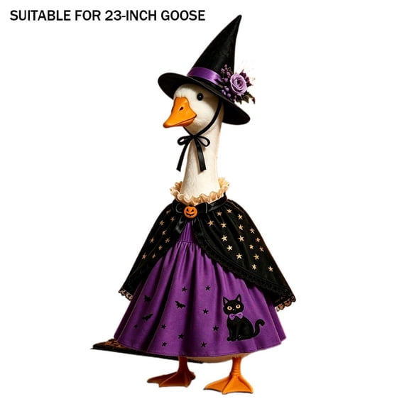 Halloween Porch Goose Outfit, Witch Costume Set for 23 Goose