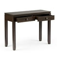 thumbnail image 3 of SIMPLIHOME Cosmopolitan SOLID WOOD 38 inch Wide Contemporary Modern Console Sofa Entryway Table in Mahogany Brown with Storage, 2 Drawers , for the Living Room, Entryway and Bedroom, 3 of 5